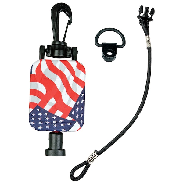 GearKeeper Retractable Stars & Stripes CB MicKeeper Retractable Star